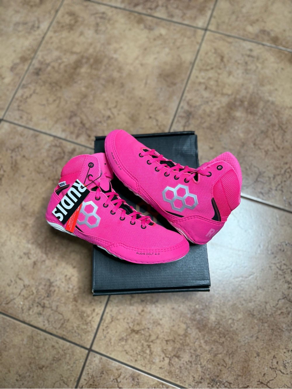Rudis Adult Men’s Athletic Wrestling Shoes in Vibrant Pink